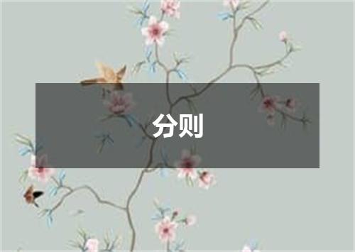 分则