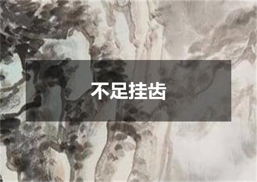 不足挂齿