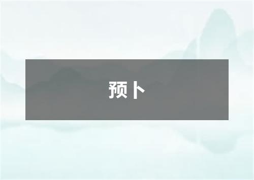 预卜