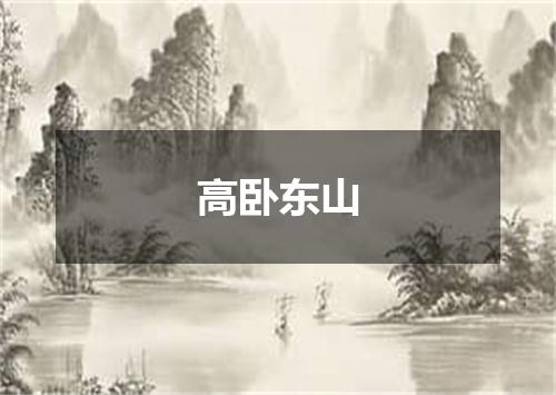 高卧东山