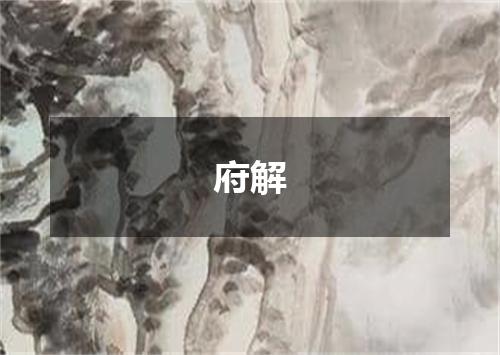 府解