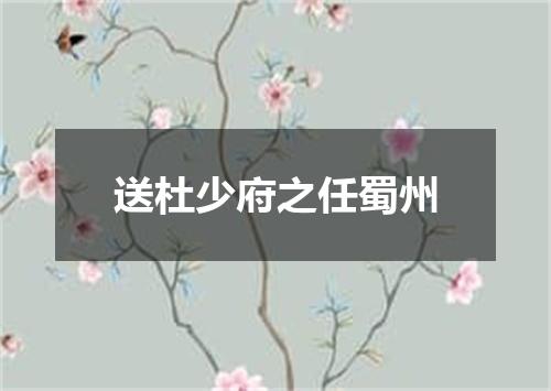 送杜少府之任蜀州