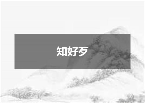 知好歹