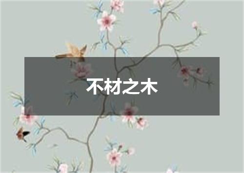 不材之木