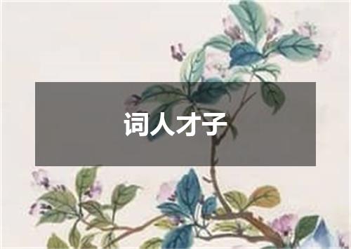 词人才子