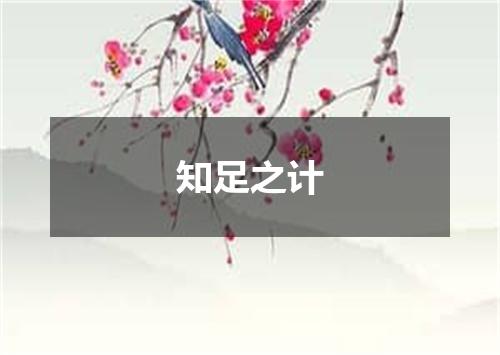 知足之计