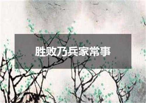 胜败乃兵家常事