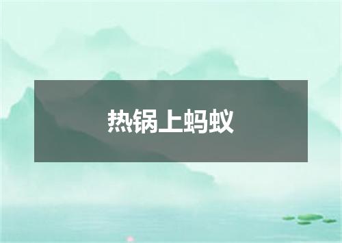热锅上蚂蚁