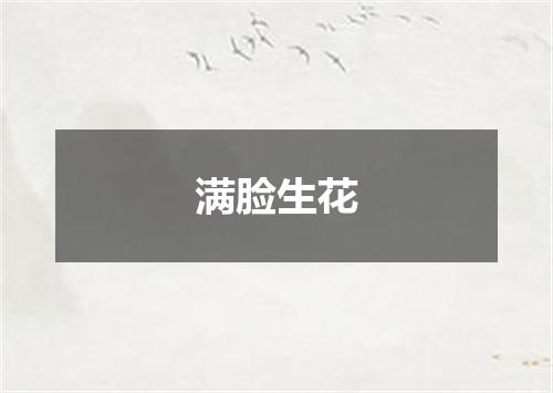 满脸生花