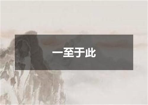 一至于此