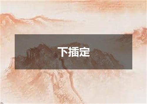 下插定