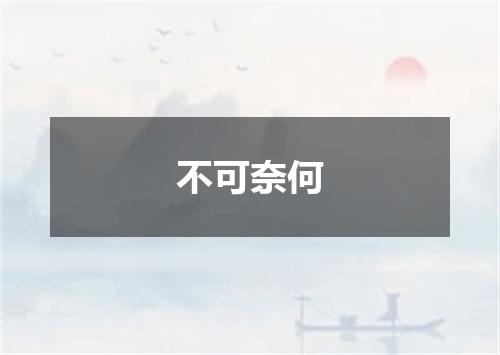不可奈何