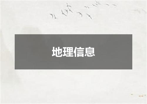 地理信息