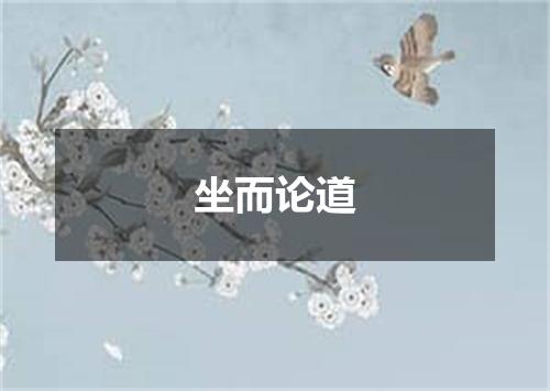 坐而论道