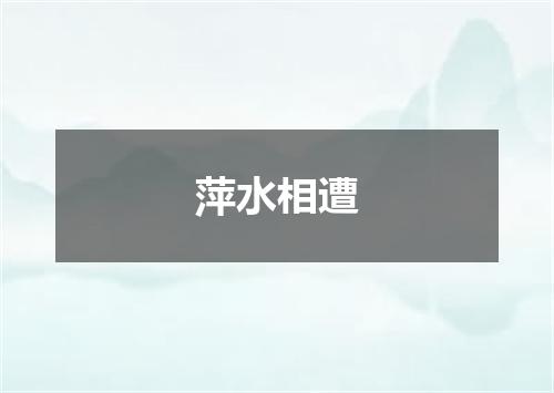 萍水相遭