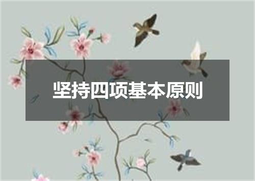 坚持四项基本原则