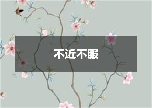 不近不服