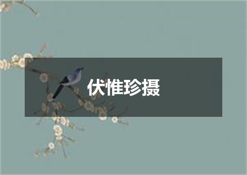 伏惟珍摄