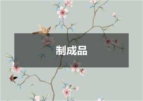 制成品