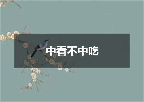 中看不中吃