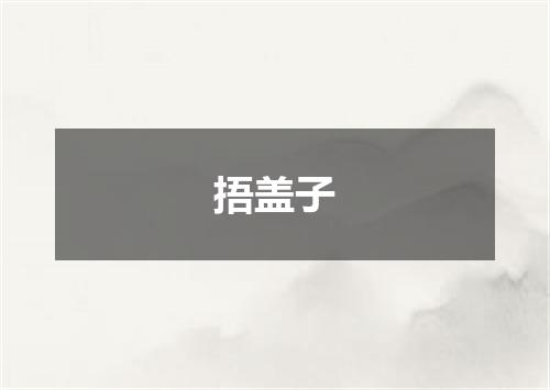 捂盖子