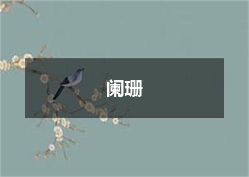 阑珊