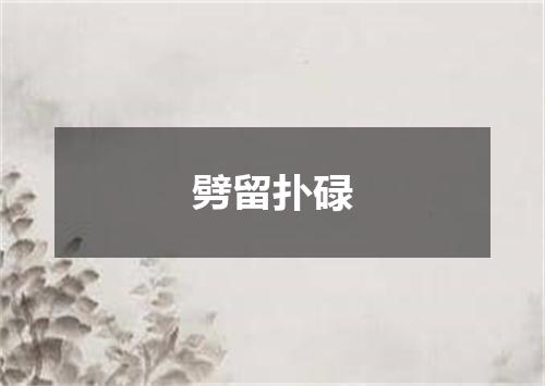 劈留扑碌