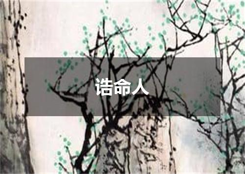 诰命人