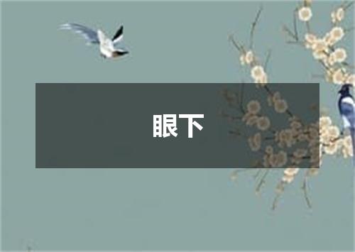 眼下