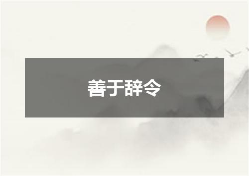 善于辞令