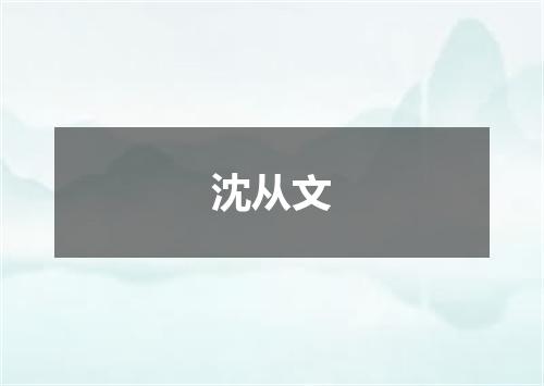沈从文