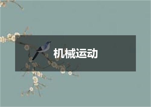 机械运动