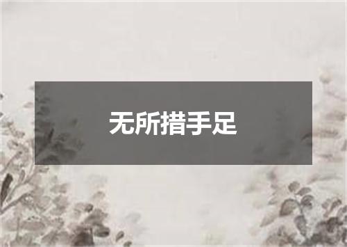 无所措手足