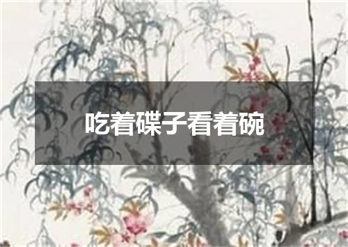 吃着碟子看着碗