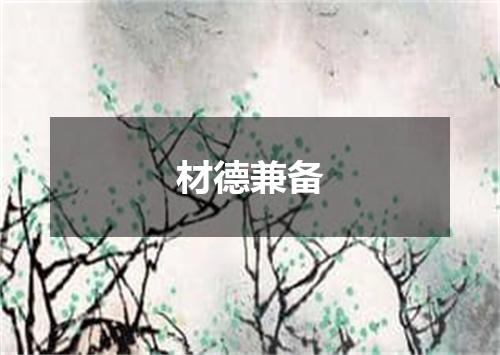 材德兼备