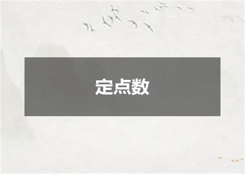 定点数