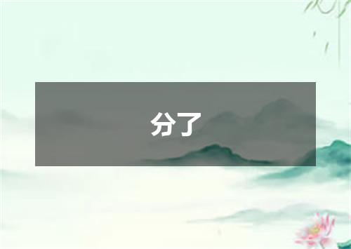 分了