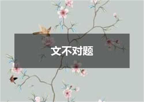 文不对题
