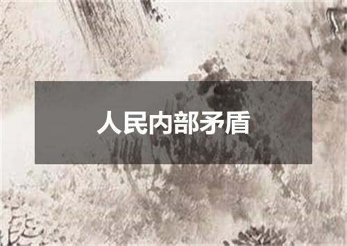 人民内部矛盾