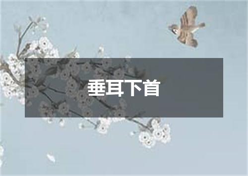 垂耳下首