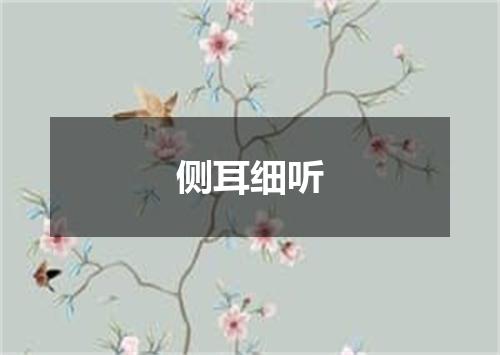 侧耳细听