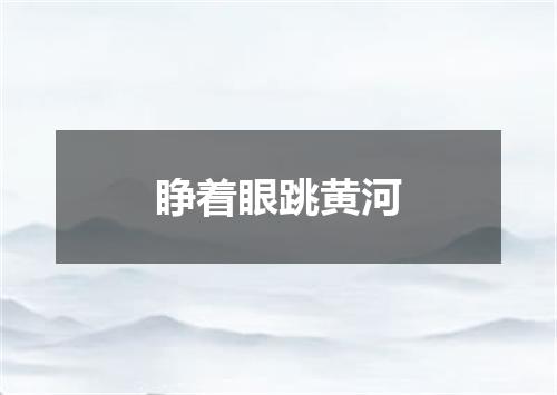 睁着眼跳黄河