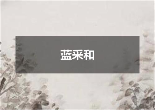 蓝采和