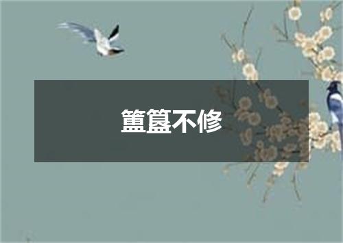 簠簋不修