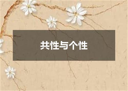 共性与个性