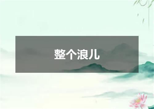 整个浪儿