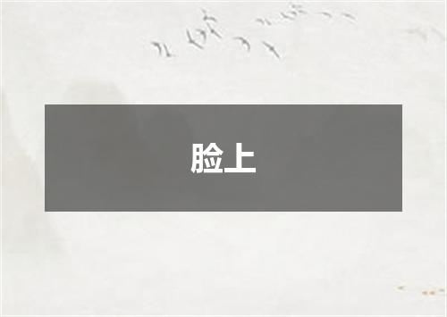 脸上