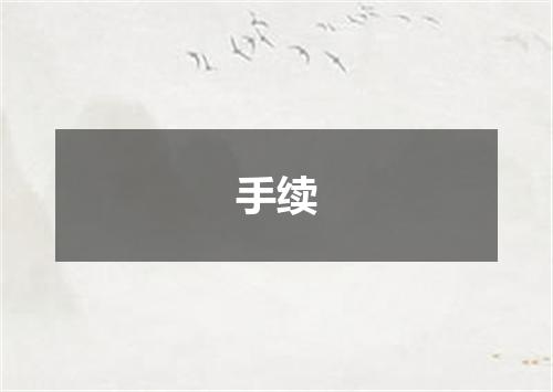 手续