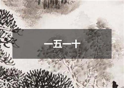 一五一十