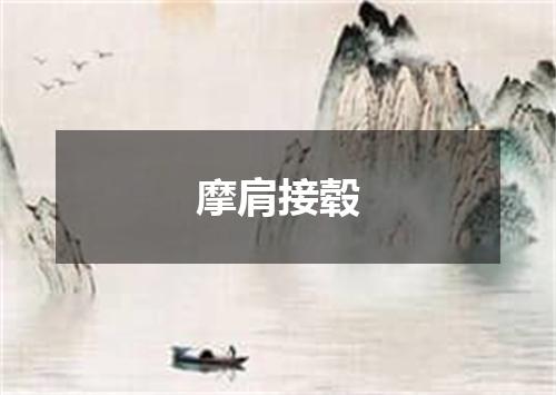 摩肩接毂